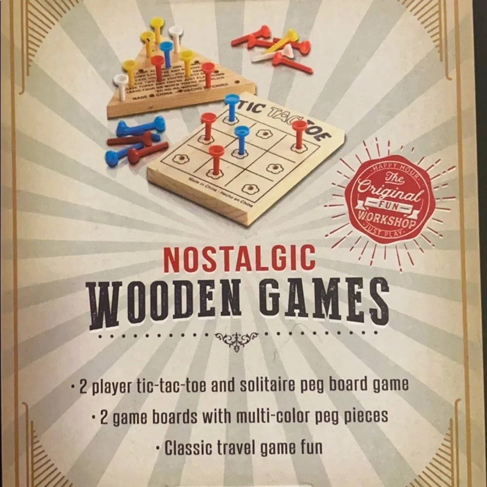 Nostalgic Wooden Games Classic Travel Fun 2 Player​ - Picture 3 of 7
